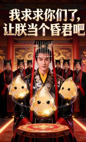 短剧《我求求你们了，让朕当个昏君吧》海报