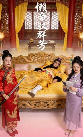 短剧《懒帝驭群芳》海报