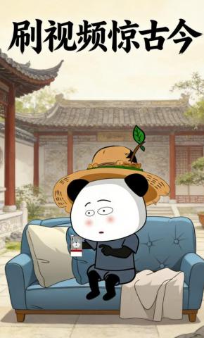 短剧《刷视频惊古今》海报