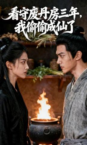 短剧《看守废丹房三年，我偷偷成仙了》海报
