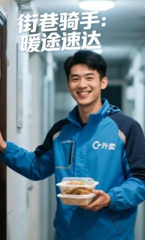短剧《街巷骑手：暖途速达》海报