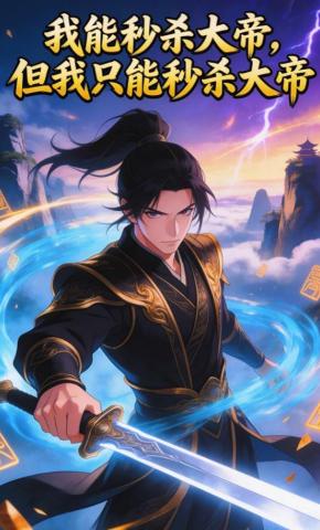 短剧《我能秒杀大帝，但我只能秒杀大帝》海报