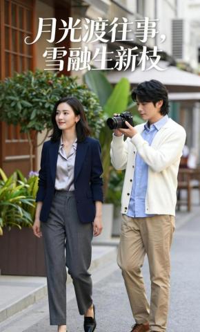 短剧《月光渡往事，雪融生新枝》海报