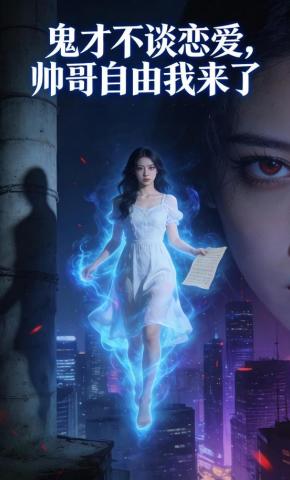 短剧《鬼才不谈恋爱，帅哥自由我来了》海报