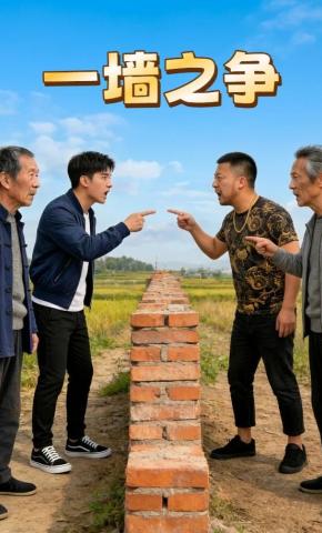 短剧《一墙之争》海报