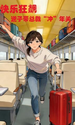 短剧《快乐狂飙：逆子带总裁“冲”年关》海报