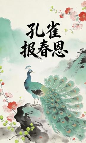 短剧《孔雀报春恩》海报