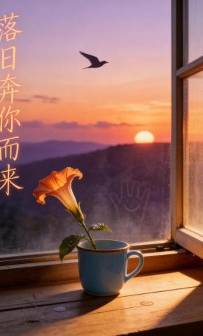 短剧《落日奔你而来》海报