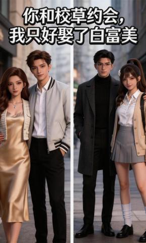 短剧《你和校草约会,我只好娶了白富美》海报