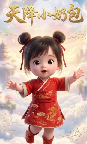 短剧《天降小奶包》海报