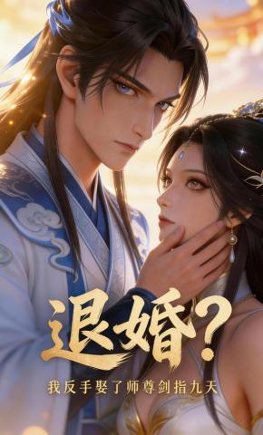 短剧《退婚？我反手娶了师尊剑指九天》海报