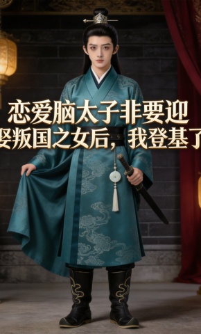 短剧《恋爱脑太子非要迎娶叛国之女后，我登基了》海报