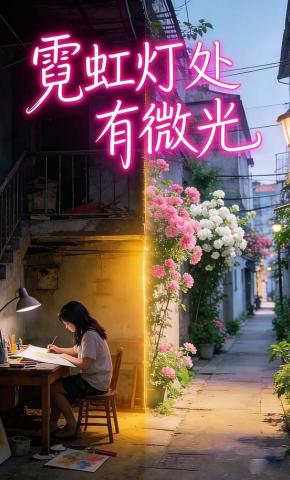 短剧《霓虹灯处有微光》海报