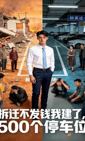 短剧《拆迁不发钱，我建了500个停车位》海报