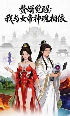 短剧《赘婿觉醒：我与女帝神魂相依》海报