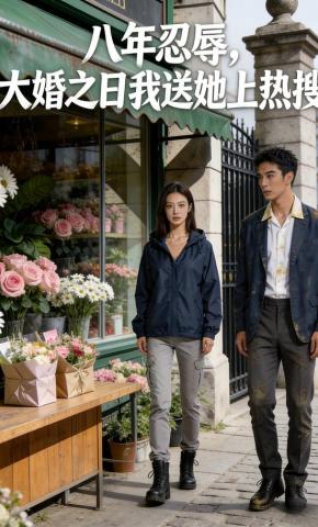 短剧《八年忍辱，大婚之日我送她上热搜》海报