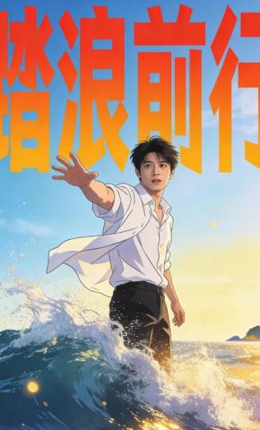 短剧《踏浪前行》海报