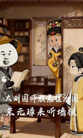 短剧《大明国师教朱棣治国，朱元璋来听墙根》海报