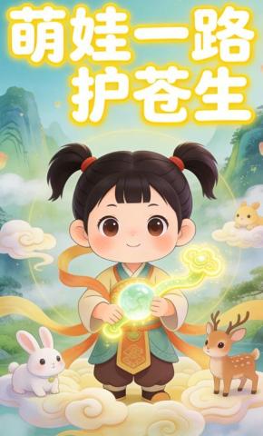 短剧《萌娃一路护苍生》海报