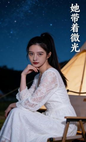 短剧《她带着微光》海报