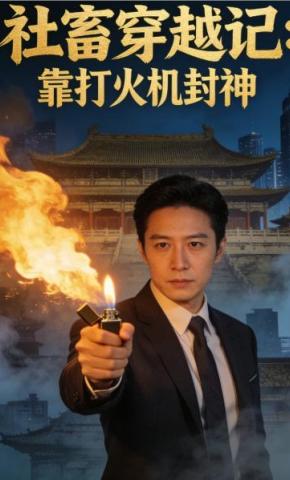 短剧《社畜穿越记：靠打火机封神》海报