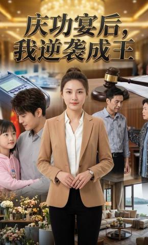 短剧《庆功宴后，我逆袭成王》海报