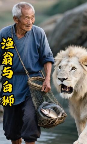 短剧《渔翁与白狮》海报