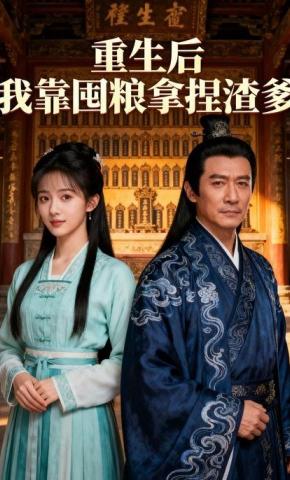 短剧《重生后，我靠囤粮拿捏渣爹》海报