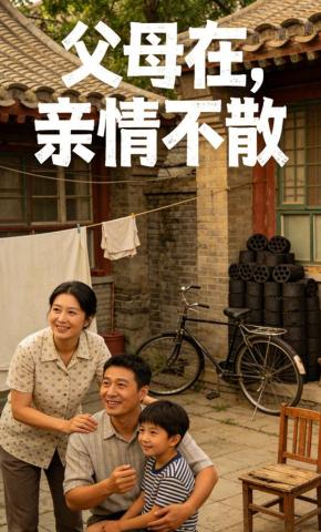 短剧《父母在，亲情不散》海报
