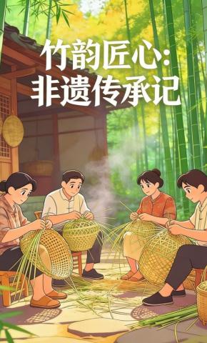 短剧《竹韵匠心：非遗传承记》海报