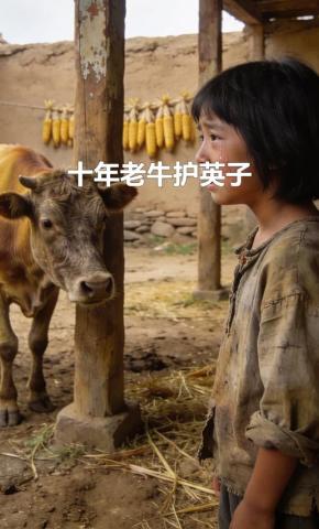 短剧《十年老牛护英子》海报