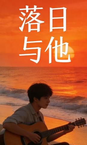 短剧《落日与他》海报