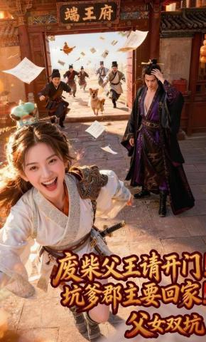 短剧《废柴父王请开门！坑爹郡主要回家！父女双坑》海报