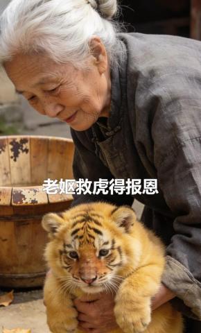 短剧《老妪救虎得报恩》海报