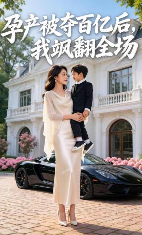 短剧《孕产被夺百亿后，我飒翻全场》海报