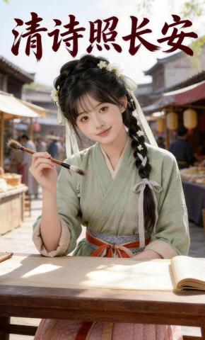 短剧《清诗照长安》海报