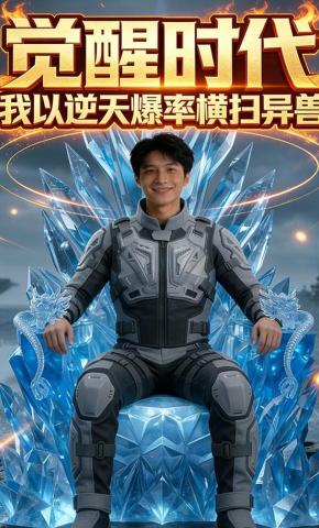 短剧《觉醒时代：我以逆天爆率横扫异兽》海报