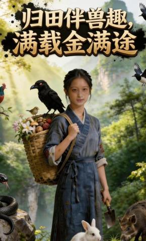 短剧《归田伴兽趣，满载金满途》海报