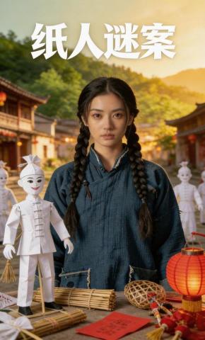 短剧《纸人谜案》海报