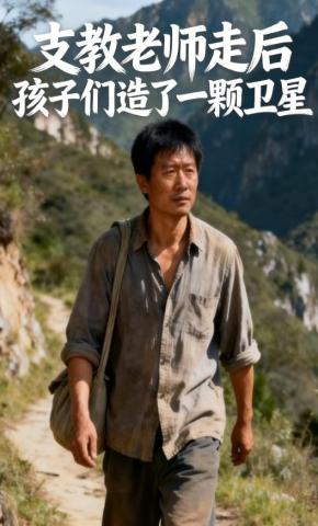 短剧《支教老师走后，孩子们造了一颗卫星》海报