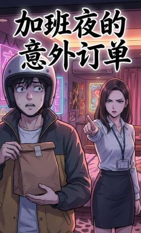 短剧《加班夜的意外订单》海报