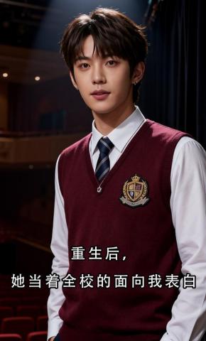 短剧《重生后，她当着全校的面向我表白》海报