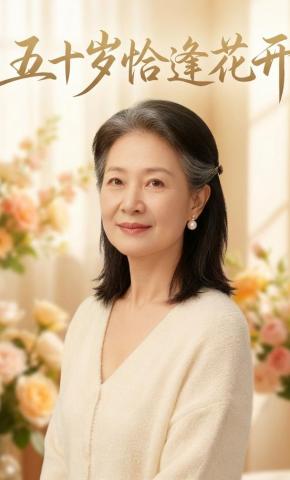 短剧《五十岁恰逢花开》海报