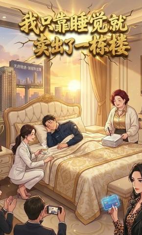 短剧《我只靠睡觉，就卖出了一栋楼》海报