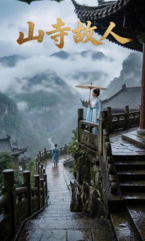 短剧《山寺故人》海报