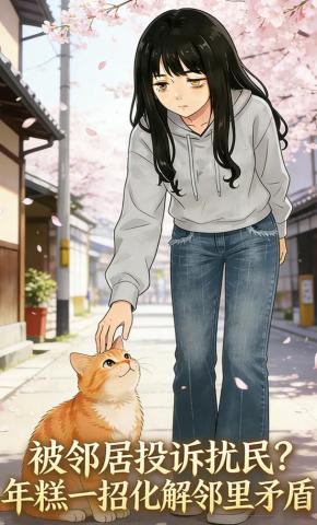 短剧《被邻居投诉扰民？年糕一招化解邻里矛盾》海报