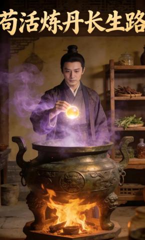 短剧《苟活炼丹长生路》海报
