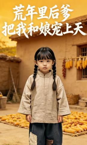 短剧《荒年里后爹把我和娘宠上天》海报