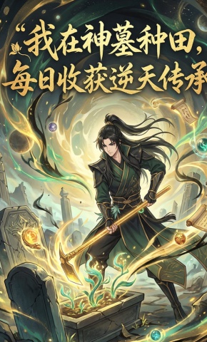 短剧《我在神墓种田，每日收获逆天传承》海报