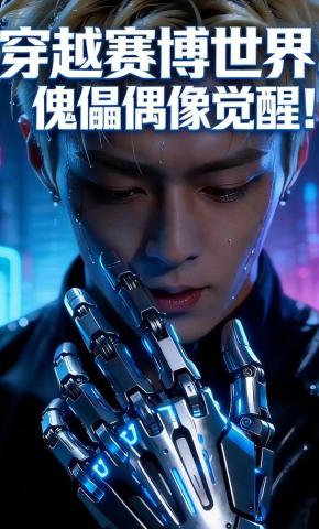 短剧《穿越赛博世界：傀儡偶像觉醒！》海报